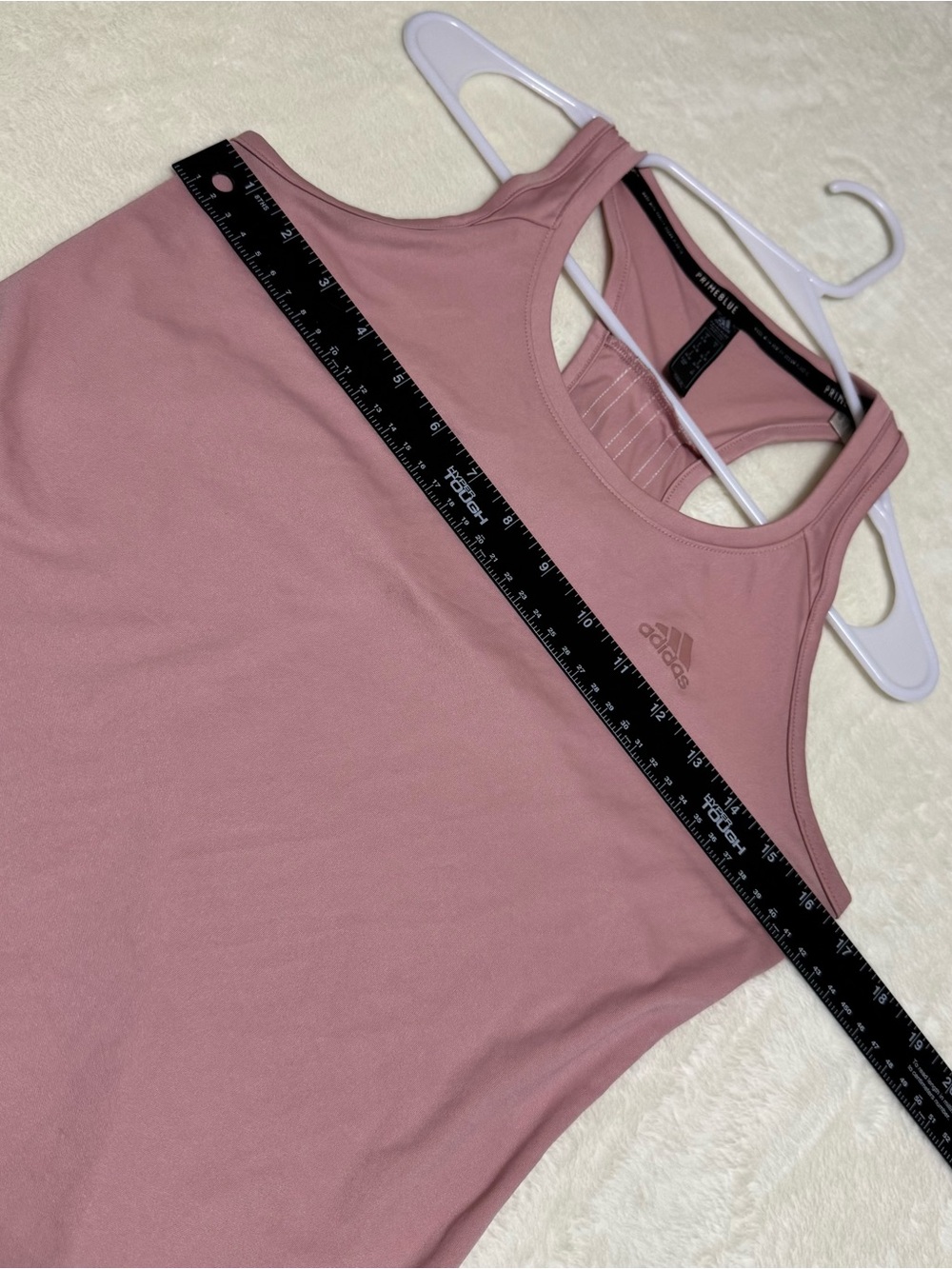 adidas Women's Dusty Pink Racerback Tank Top - Picture 6 of 9